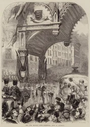 Die Parade des Lord Mayor, Triumphbogen in Cornhill